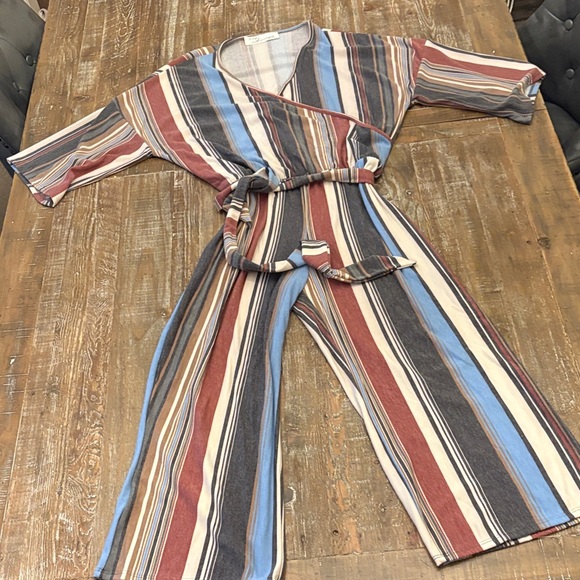 Vintage Havana Pants - Vintage Havana Multicolor Striped Jumpsuit